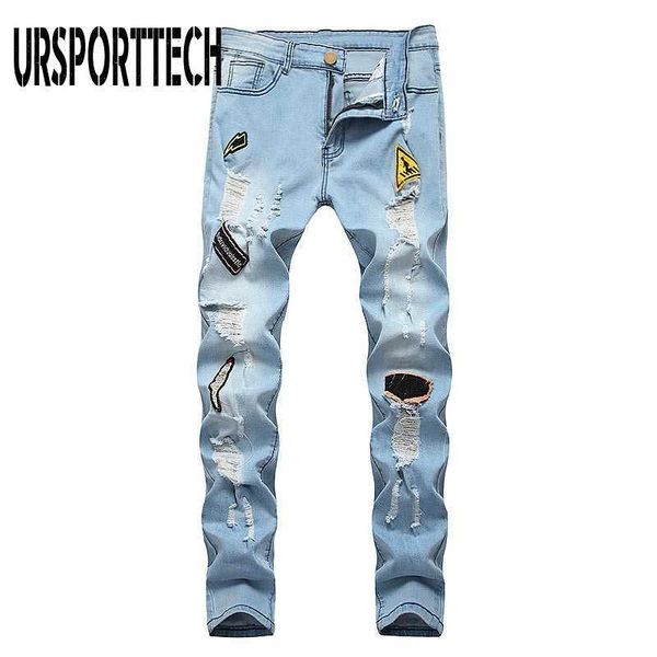 denim pants men streetwear hip hop joggers hole straight pantalones blue men trousers jeans slim casual skinny pencil pants men 210528
denim pants men streetwear hip hop joggers hole straight pantalones blue men trousers jeans slim casual skinny pencil pants men 210528
