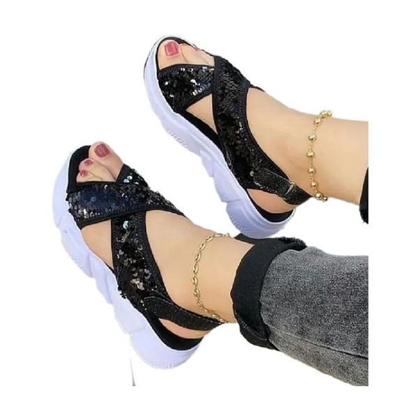 sandals med high heel flat platform female summer women thick bottom shoes wedge open toe women's small big, Black
sandals med high heel flat platform female summer women thick bottom shoes wedge open toe women's small big, Black