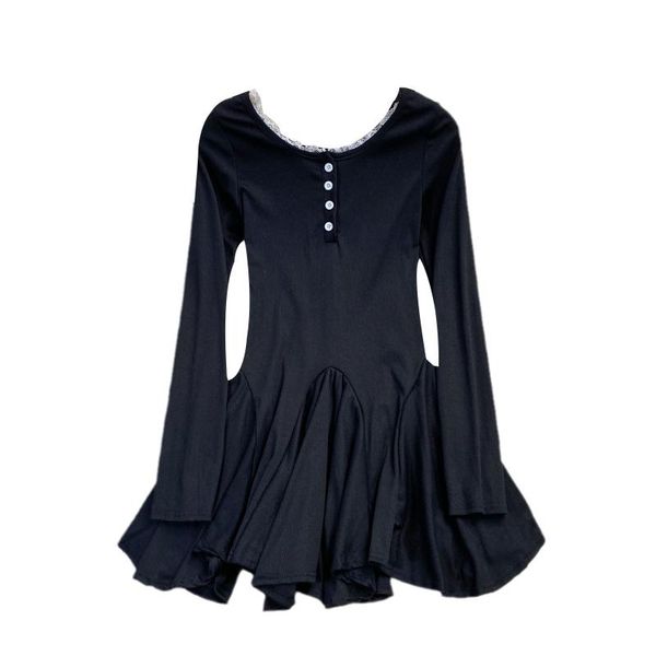 casual dresses autumn vintage black/gray lace patchwork ruffle mini dress women sweet long sleeve high waist slim party vestidos female 2021
casual dresses autumn vintage black/gray lace patchwork ruffle mini dress women sweet long sleeve high waist slim party vestidos female 2021