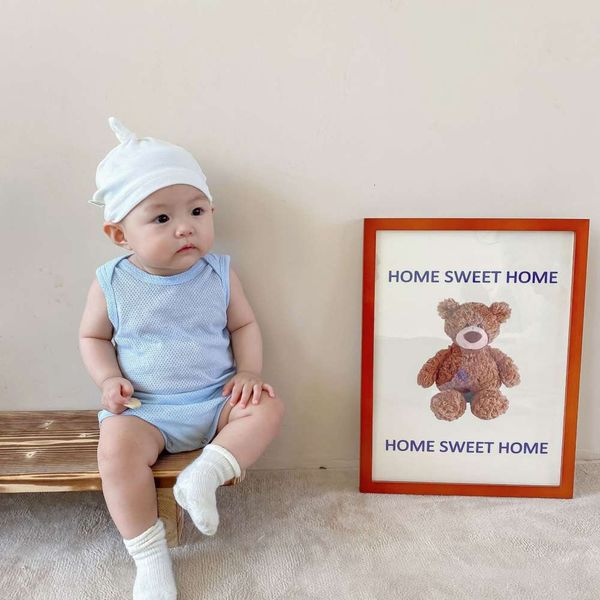 baby jumpsuit summer thin vest hatsuit class a breathing mesh breathable baby home clothes, White
baby jumpsuit summer thin vest hatsuit class a breathing mesh breathable baby home clothes, White