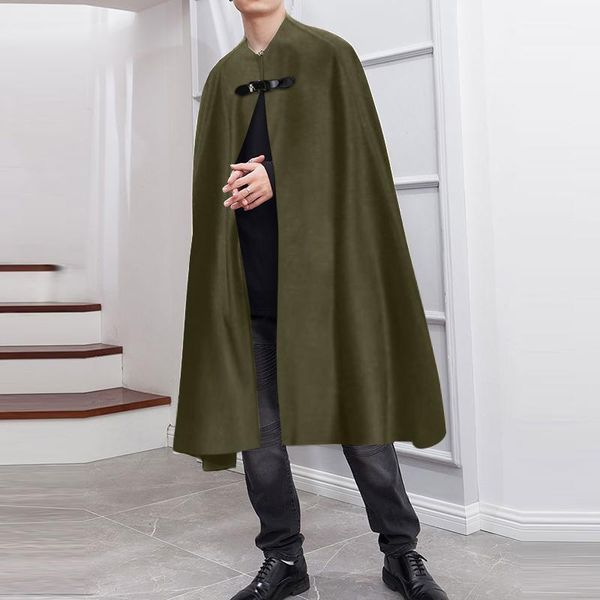 men's trench coats stylish 2021 handsome men knee-length well fitting cloak male casual solid comeforable leather buckle s-5xl incerun, Tan;black
men's trench coats stylish 2021 handsome men knee-length well fitting cloak male casual solid comeforable leather buckle s-5xl incerun, Tan;black