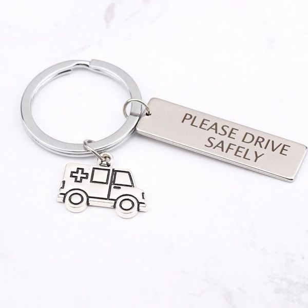 keychains pendant bag charms please drive safely ambulance key rings friends gift car tag jewelry combination keychain, Silver
keychains pendant bag charms please drive safely ambulance key rings friends gift car tag jewelry combination keychain, Silver