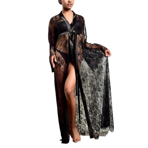 women's sleepwear women kimono nightgown, flower lace lengthened style satin waist bandage see through summer pajamas, Black;red
women's sleepwear women kimono nightgown, flower lace lengthened style satin waist bandage see through summer pajamas, Black;red