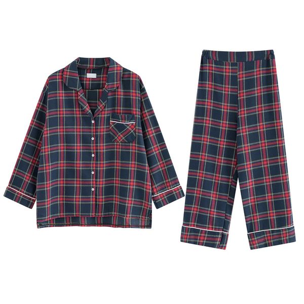 1set couple pajamas set fashion grid color homewear for women men sleepwear soft cotton pyjamas couples pijamas mujer home suits, Black;red
1set couple pajamas set fashion grid color homewear for women men sleepwear soft cotton pyjamas couples pijamas mujer home suits, Black;red