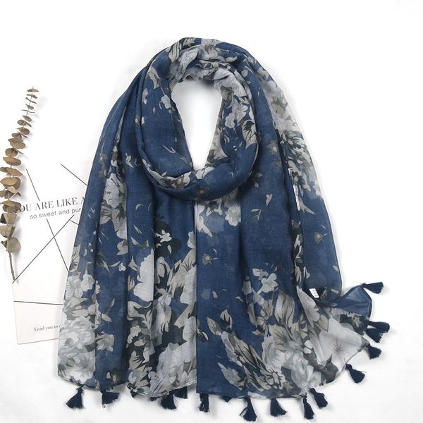 japan and south korea spring new bali yarn women's cotton printed tourism sunscreen shawl silk scarf, Blue;gray
japan and south korea spring new bali yarn women's cotton printed tourism sunscreen shawl silk scarf, Blue;gray