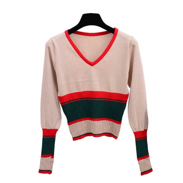 perhaps u women khaki green red striped v neck long sleeve knitted autumn winter tight bodycon b0214 210529, White;black
perhaps u women khaki green red striped v neck long sleeve knitted autumn winter tight bodycon b0214 210529, White;black