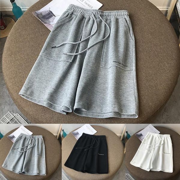 women's shorts for women ladies casual summer 2021 solid letter print wide leg pant oversized pocket pantalon corto mujer verano, White;black
women's shorts for women ladies casual summer 2021 solid letter print wide leg pant oversized pocket pantalon corto mujer verano, White;black