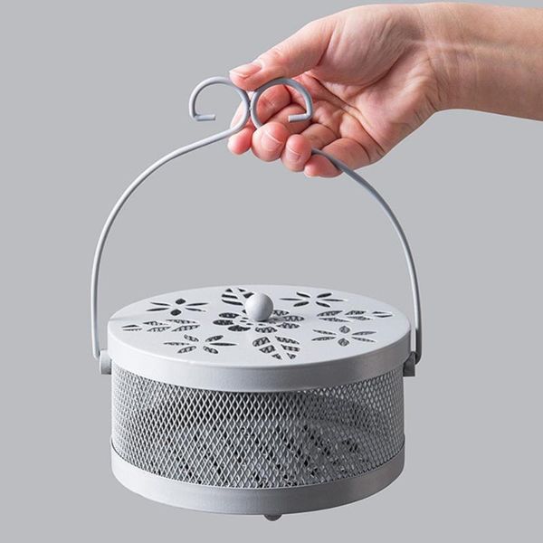 40% s handle fireproof hollow metal mosquito incense coil holder burner box container fragrance lamps 
40% s handle fireproof hollow metal mosquito incense coil holder burner box container fragrance lamps