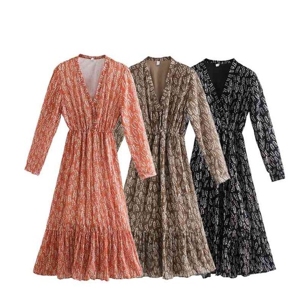 ies autumn floral printing midi dress pleated v-neck women dresses long sleeve elastic waist 200928, Black;gray
ies autumn floral printing midi dress pleated v-neck women dresses long sleeve elastic waist 200928, Black;gray