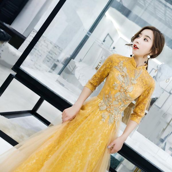 gold mid-sleeve yarn shiny party-dress women vintage evening-dress banquet elegant noble pretty prom-dress short daily wear ethnic clot, Red
gold mid-sleeve yarn shiny party-dress women vintage evening-dress banquet elegant noble pretty prom-dress short daily wear ethnic clot, Red