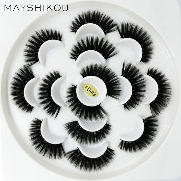 6d 7 pairs false eyelashes soft faux mink hair synthetic thick style wispy lashes hand made full strip lash1
6d 7 pairs false eyelashes soft faux mink hair synthetic thick style wispy lashes hand made full strip lash1