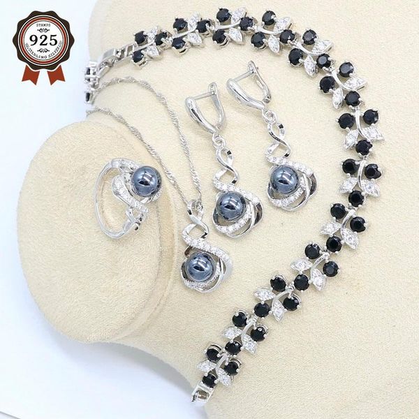 wedding jewelry sets black freshwater pearl 925 silver set for women earrings necklace pendant ring zircon bracelet gift box, Slivery;golden
wedding jewelry sets black freshwater pearl 925 silver set for women earrings necklace pendant ring zircon bracelet gift box, Slivery;golden