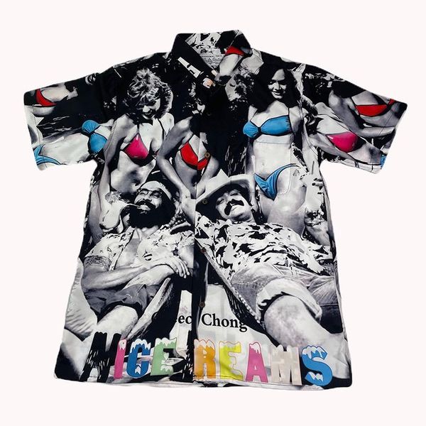 men's casual shirts wacko maria nice dreams shirt men women t-shirt hawaii beach tee, White;black
men's casual shirts wacko maria nice dreams shirt men women t-shirt hawaii beach tee, White;black