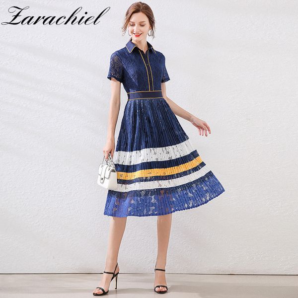 summer vintage navy blue women elegant slim short sleeve hollow out patchwork striped lace female midi pleated dress 210416, Black;gray
summer vintage navy blue women elegant slim short sleeve hollow out patchwork striped lace female midi pleated dress 210416, Black;gray