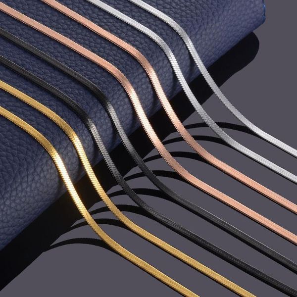 chains width 3mm stainless steel flat necklace gold waterproof filmy snake chain men gift jewelry various length, Silver
chains width 3mm stainless steel flat necklace gold waterproof filmy snake chain men gift jewelry various length, Silver