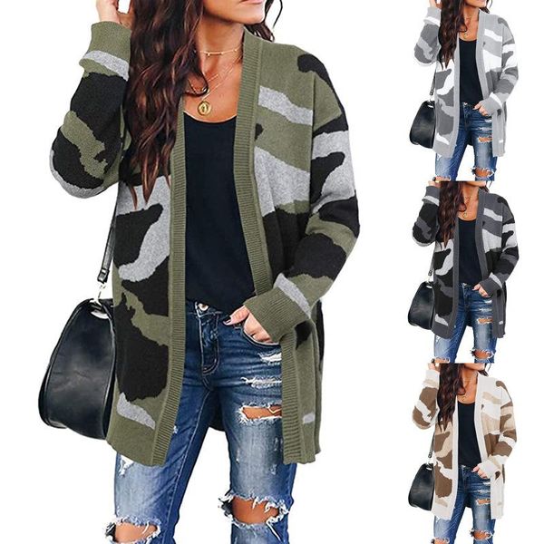 women's knits & tees cardigan women sweater camouflage autumn long knitting sweaters fashion mmy220215, White
women's knits & tees cardigan women sweater camouflage autumn long knitting sweaters fashion mmy220215, White