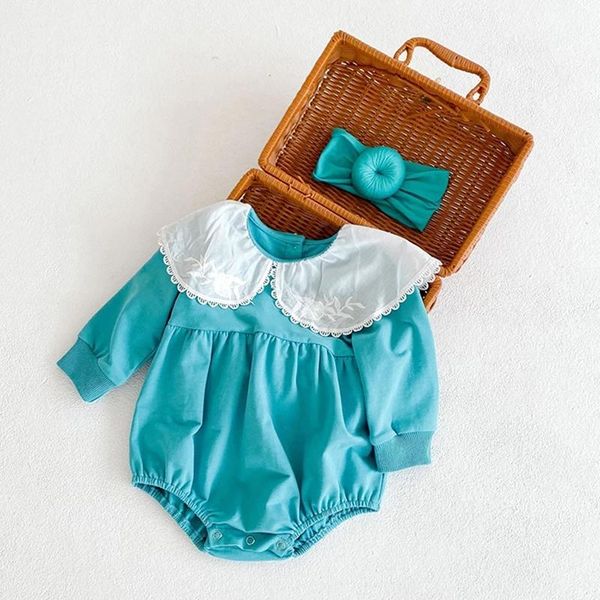 jumpsuits toddler baby clothes born girl outfit jumpsuit sweet lace romper long sleeves lapel solid clothing, Blue
jumpsuits toddler baby clothes born girl outfit jumpsuit sweet lace romper long sleeves lapel solid clothing, Blue