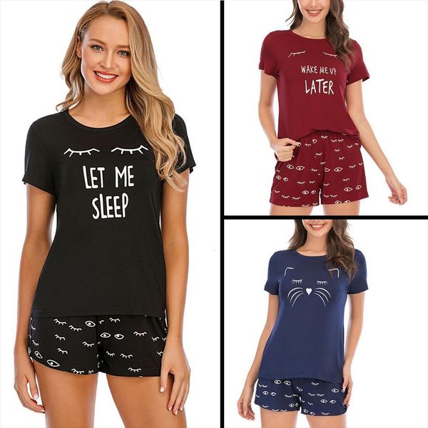 cute print short set womens sleepwears pajamas pajama lovely sleeve t shirts shorts summer pijama mujer, Black;red
cute print short set womens sleepwears pajamas pajama lovely sleeve t shirts shorts summer pijama mujer, Black;red