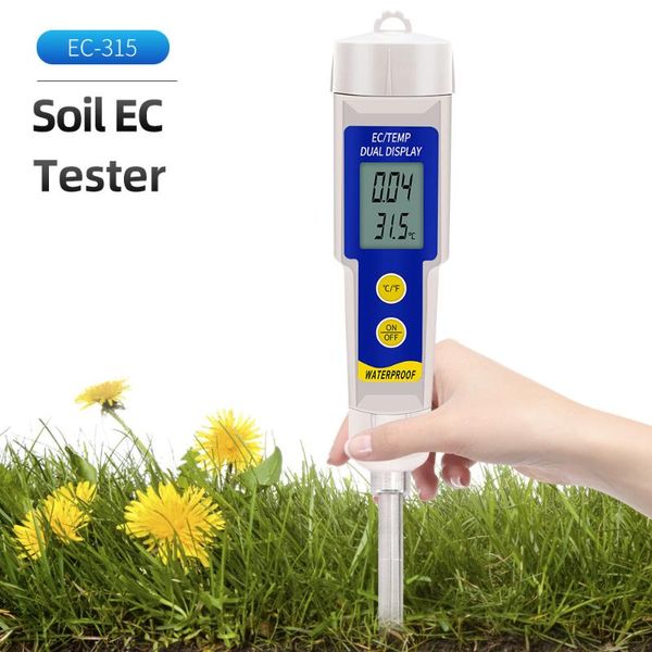 ec-315 soil meter 2 in 1 ec and temperature tester waterproof 0~4.00ms/cm multipurpose conductivity with atc ph meters
ec-315 soil meter 2 in 1 ec and temperature tester waterproof 0~4.00ms/cm multipurpose conductivity with atc ph meters
