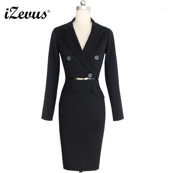 casual dresses izevus v collar full sleeve solid color women ol style slim hip dress vestido business sheath pencil de las mujeres, Black;gray
casual dresses izevus v collar full sleeve solid color women ol style slim hip dress vestido business sheath pencil de las mujeres, Black;gray