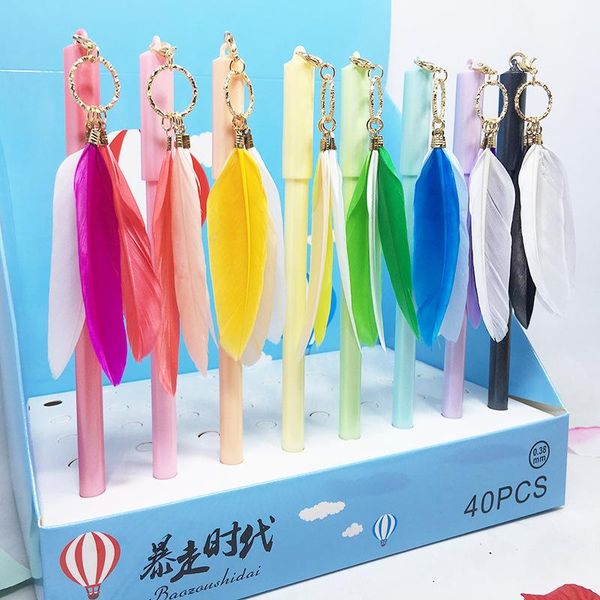 gel pens 36 pcs/lot creative feather pendant pen cute 0.5 mm black ink signature promotional gift stationery school supplies
gel pens 36 pcs/lot creative feather pendant pen cute 0.5 mm black ink signature promotional gift stationery school supplies