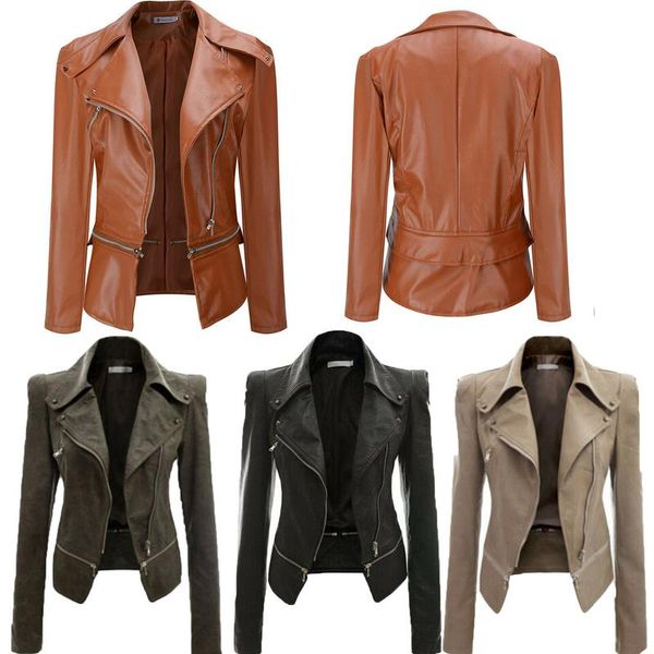 women's leather & faux jackets women windbreaker coat pu zipper lapel collar short jacket motorcycle white jacket#y, Black
women's leather & faux jackets women windbreaker coat pu zipper lapel collar short jacket motorcycle white jacket#y, Black