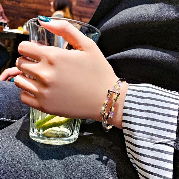 bangle korean version simple personality diamond inlaid temperament net red trend full fashionable trendsetter bracelet female, Black
bangle korean version simple personality diamond inlaid temperament net red trend full fashionable trendsetter bracelet female, Black