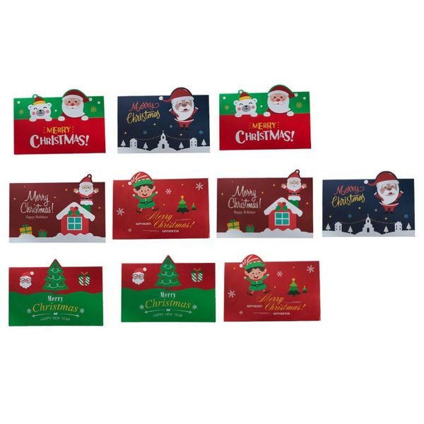 greeting cards 10 sets lovely printed xmas blessing exquisite style