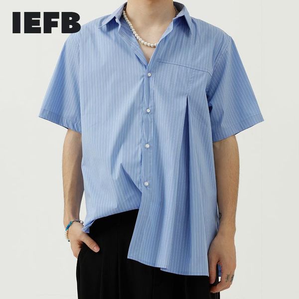 men's casual shirts iefb striped simple loose fold design short sleeve shirt fashion summer ins korean trend 9y8167, White;black
men's casual shirts iefb striped simple loose fold design short sleeve shirt fashion summer ins korean trend 9y8167, White;black