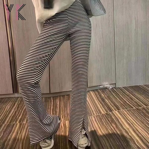 women's pants & capris summer striped women casual chic loose wide leg harajuku straight trousers vintage female streetwear, Black;white
women's pants & capris summer striped women casual chic loose wide leg harajuku straight trousers vintage female streetwear, Black;white