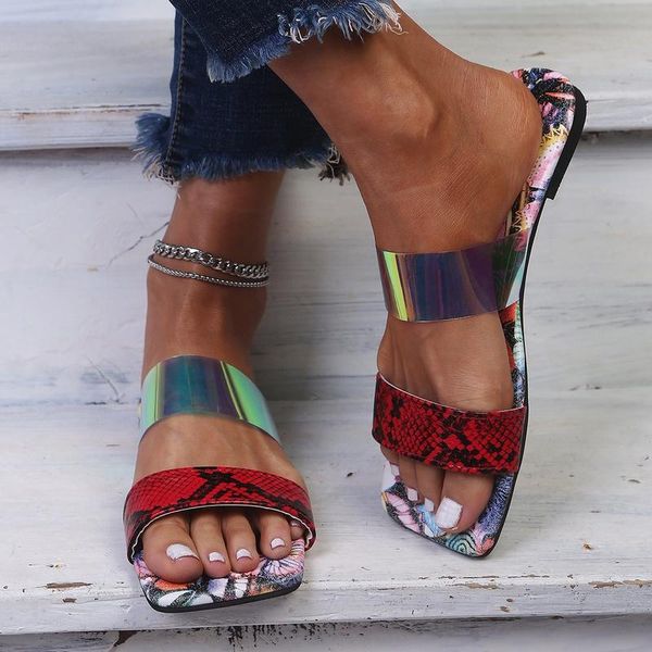 summer women outdoor slippers pu leather transparent strap flat open toe rubber sole fashion casual beach slides ladies shoes, Black
summer women outdoor slippers pu leather transparent strap flat open toe rubber sole fashion casual beach slides ladies shoes, Black