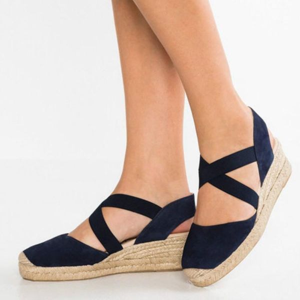 summer women platform sandals slip on wedge shoes female flock cross strap high heels sandal plus size footwear, Black
summer women platform sandals slip on wedge shoes female flock cross strap high heels sandal plus size footwear, Black