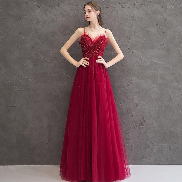party dresses wine red sling evening fashion bling shining sequin appliques banquet prom gown women slim tulle dress, White;black
party dresses wine red sling evening fashion bling shining sequin appliques banquet prom gown women slim tulle dress, White;black