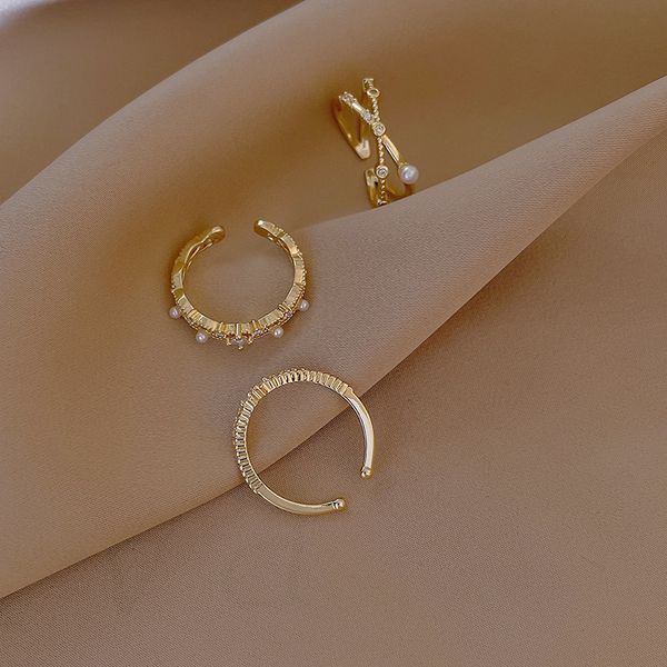 jiezi082 south korea open adjustable three-piece ring female ins niche joker index finger ring fashion and personality temperament, Silver
jiezi082 south korea open adjustable three-piece ring female ins niche joker index finger ring fashion and personality temperament, Silver