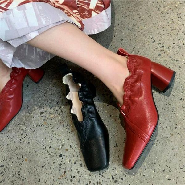 sandals s retro womens deep mouth pull wrinkle high-heeled single shoes square toe thick-heeled high heels ladies fashion, Black
sandals s retro womens deep mouth pull wrinkle high-heeled single shoes square toe thick-heeled high heels ladies fashion, Black