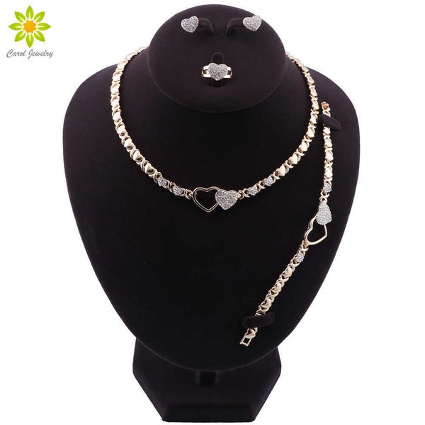 indian gold color jewelry sets heart shaped necklace bracelet earrings ring party elegant women luxury jewelry birthday gift h1022, Silver
indian gold color jewelry sets heart shaped necklace bracelet earrings ring party elegant women luxury jewelry birthday gift h1022, Silver