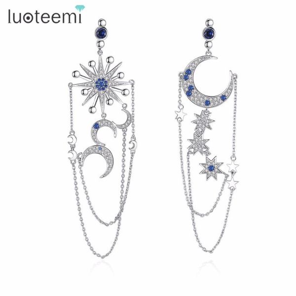 dangle & chandelier luoteemi luxury chain drop earrings for women party wedding twinkle star moon clear cz exquisite pendientes jewelry fema, Silver
dangle & chandelier luoteemi luxury chain drop earrings for women party wedding twinkle star moon clear cz exquisite pendientes jewelry fema, Silver