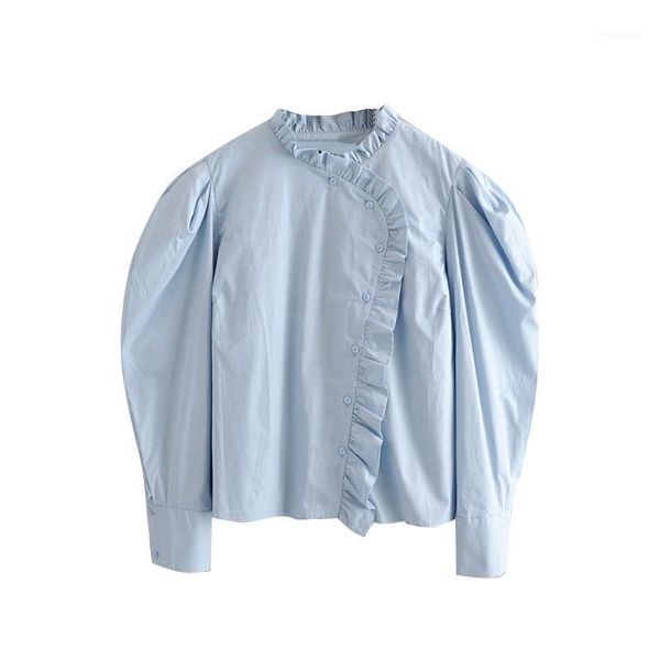 women fashion puff long sleeve blue blouse retro vintage ladies office solid ruffles shirt streetwear casual cotton blusas women's blo, White
women fashion puff long sleeve blue blouse retro vintage ladies office solid ruffles shirt streetwear casual cotton blusas women's blo, White