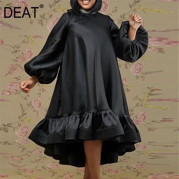 women solid black ruffles mid calf dress round neck lanter sleeve loose fit fashion tide spring and summer 3d1726 210421, Black;gray
women solid black ruffles mid calf dress round neck lanter sleeve loose fit fashion tide spring and summer 3d1726 210421, Black;gray