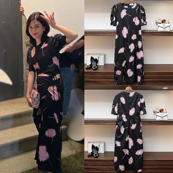 maternity dresses mine same round neck pink printed flower drawstring dress korean elegant high quality, White
maternity dresses mine same round neck pink printed flower drawstring dress korean elegant high quality, White