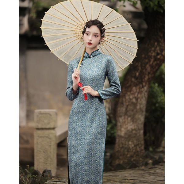 ethnic clothing autumn and winter cheongsam dress retro shanghai republic style young girl 2021, Red
ethnic clothing autumn and winter cheongsam dress retro shanghai republic style young girl 2021, Red
