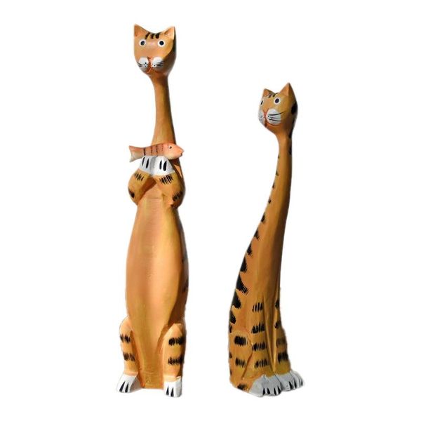 decorative objects & figurines 2pcs creative nordic wooden cat model ornaments home decor wood carving painting crafts miniature furnishing
decorative objects & figurines 2pcs creative nordic wooden cat model ornaments home decor wood carving painting crafts miniature furnishing