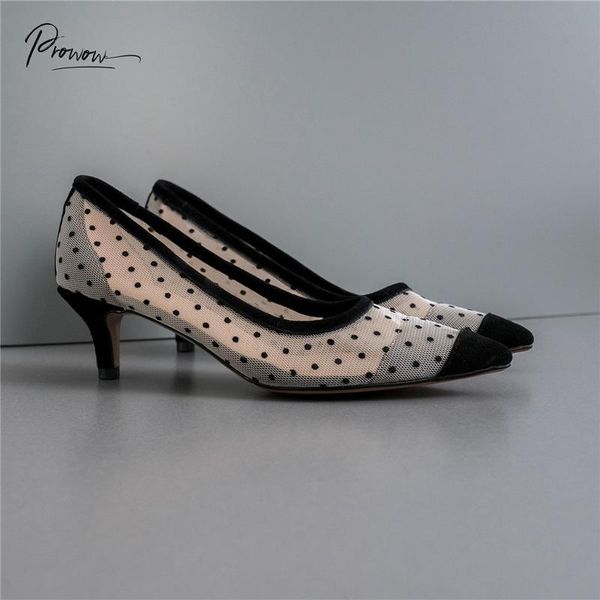dress shoes prowow fashion spring summer women pumps pointed toe air mesh slip on thin mid heel ladies party woman, Black
dress shoes prowow fashion spring summer women pumps pointed toe air mesh slip on thin mid heel ladies party woman, Black