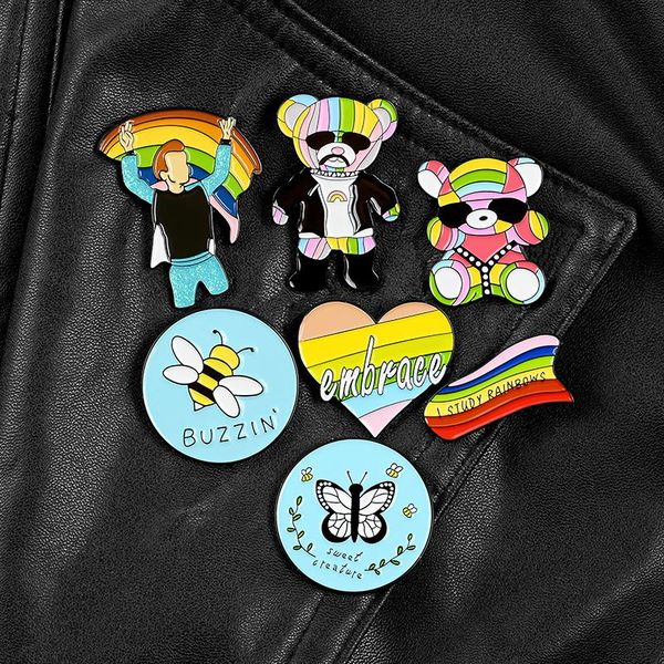 pins, brooches pride rainbow heart enamel pin gay badges bear om and equality in love lapel pins fashion jewelry gifts, Gray
pins, brooches pride rainbow heart enamel pin gay badges bear om and equality in love lapel pins fashion jewelry gifts, Gray