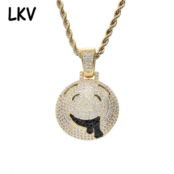 drooling expression pendant real gold electroplating micro inlaid zircon personality hip hop fashion brand necklace, Silver
drooling expression pendant real gold electroplating micro inlaid zircon personality hip hop fashion brand necklace, Silver