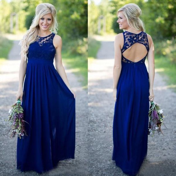 2021 country style royal blue lace and chiffon a-line bridesmaid dresses long jewek cut out back floor length wedding guest dress, White;pink
2021 country style royal blue lace and chiffon a-line bridesmaid dresses long jewek cut out back floor length wedding guest dress, White;pink