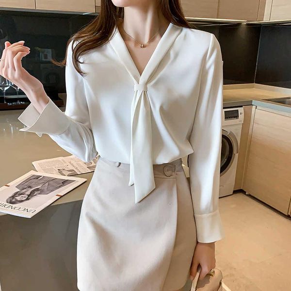 women's blouses & shirts professional shirt spring and autumn long sleeve design sense suit collar ribbon chiffon foreign style with, White
women's blouses & shirts professional shirt spring and autumn long sleeve design sense suit collar ribbon chiffon foreign style with, White