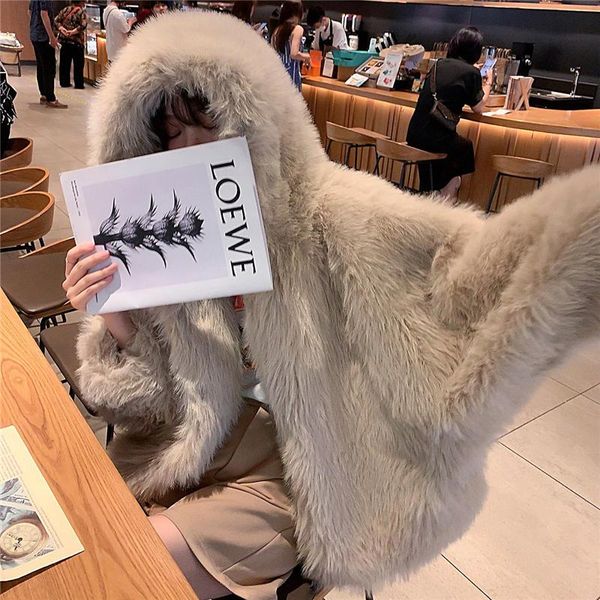 women's fur & faux women 2021 winter casual coat female hoodies furry thick warm imitation jacket lady outwear casaco feminino c647, Black
women's fur & faux women 2021 winter casual coat female hoodies furry thick warm imitation jacket lady outwear casaco feminino c647, Black