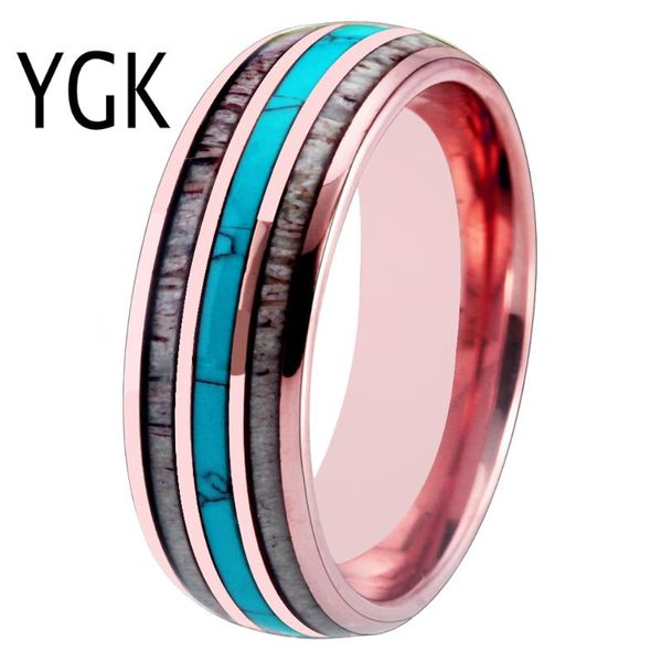 wedding rings fashion for women 8mm rose gold tungsten antler turquoise inlay men engagement anniversary gift, Slivery;golden
wedding rings fashion for women 8mm rose gold tungsten antler turquoise inlay men engagement anniversary gift, Slivery;golden