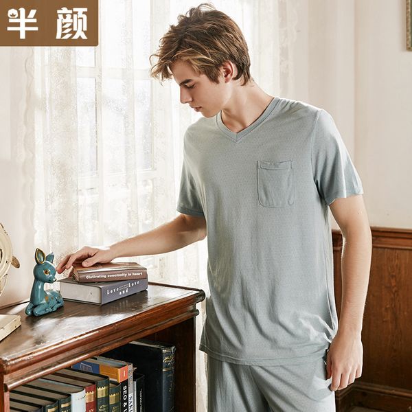 sleepwear fashion pajamas cool thin men's large v-neck short sleeve s cotton hemp home wear half face summer couple set, Black;brown
sleepwear fashion pajamas cool thin men's large v-neck short sleeve s cotton hemp home wear half face summer couple set, Black;brown